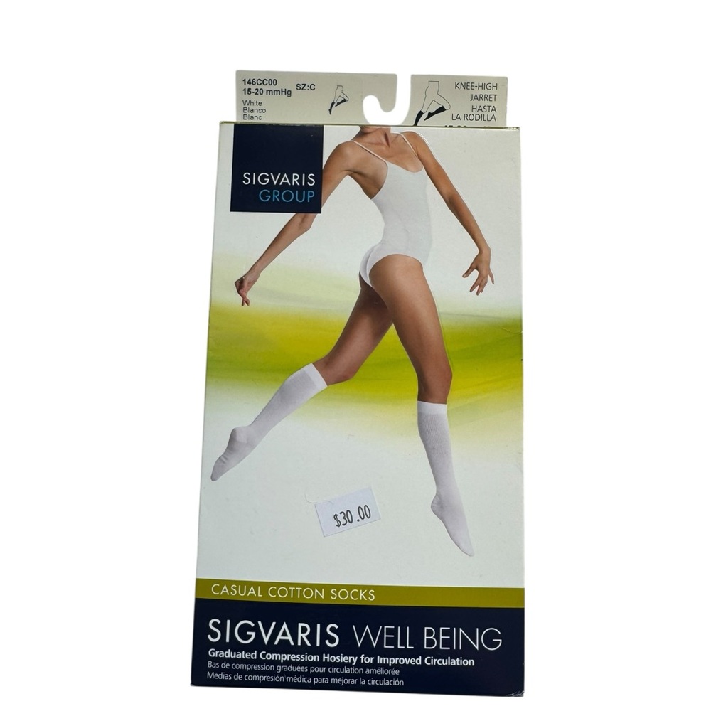Sigvaris Compression Compression Socks *New white size C